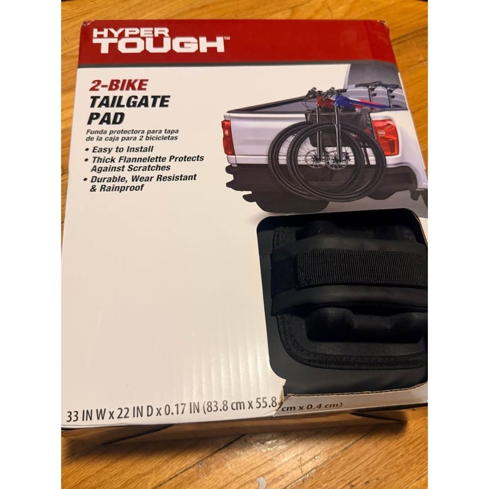 Hyper Tough 2-Bike Tailgate Pad Truck Accessory Black New 33in Rainproof Durable